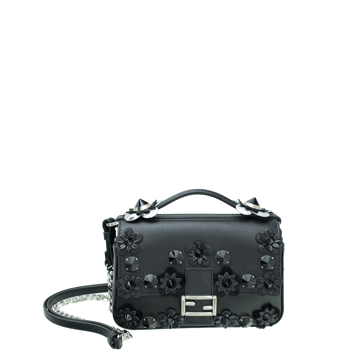 Fendi Bicolor Double Baguette Micro Flowerland Bag