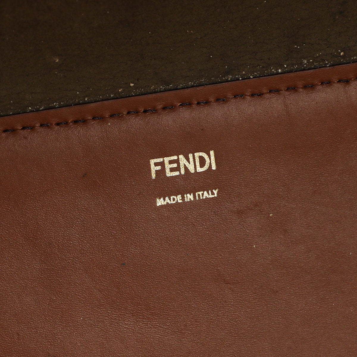 Fendi Brown Sunshine Shopper Tote "Fendi Roma" Motif Large Bag