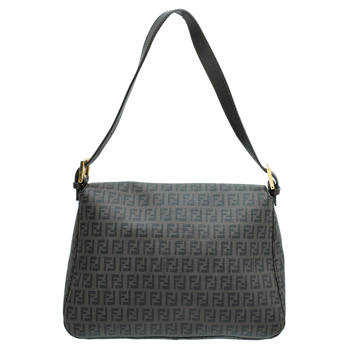 Fendi Chocolate Brown Zucchino Spalmati Mama Baguette Bag