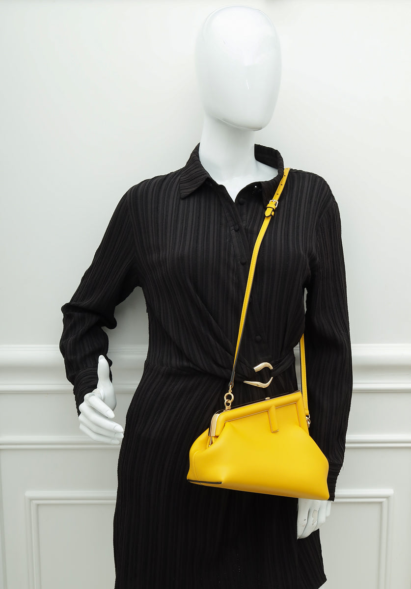 Fendi Yellow "Fendi First" Small Bag