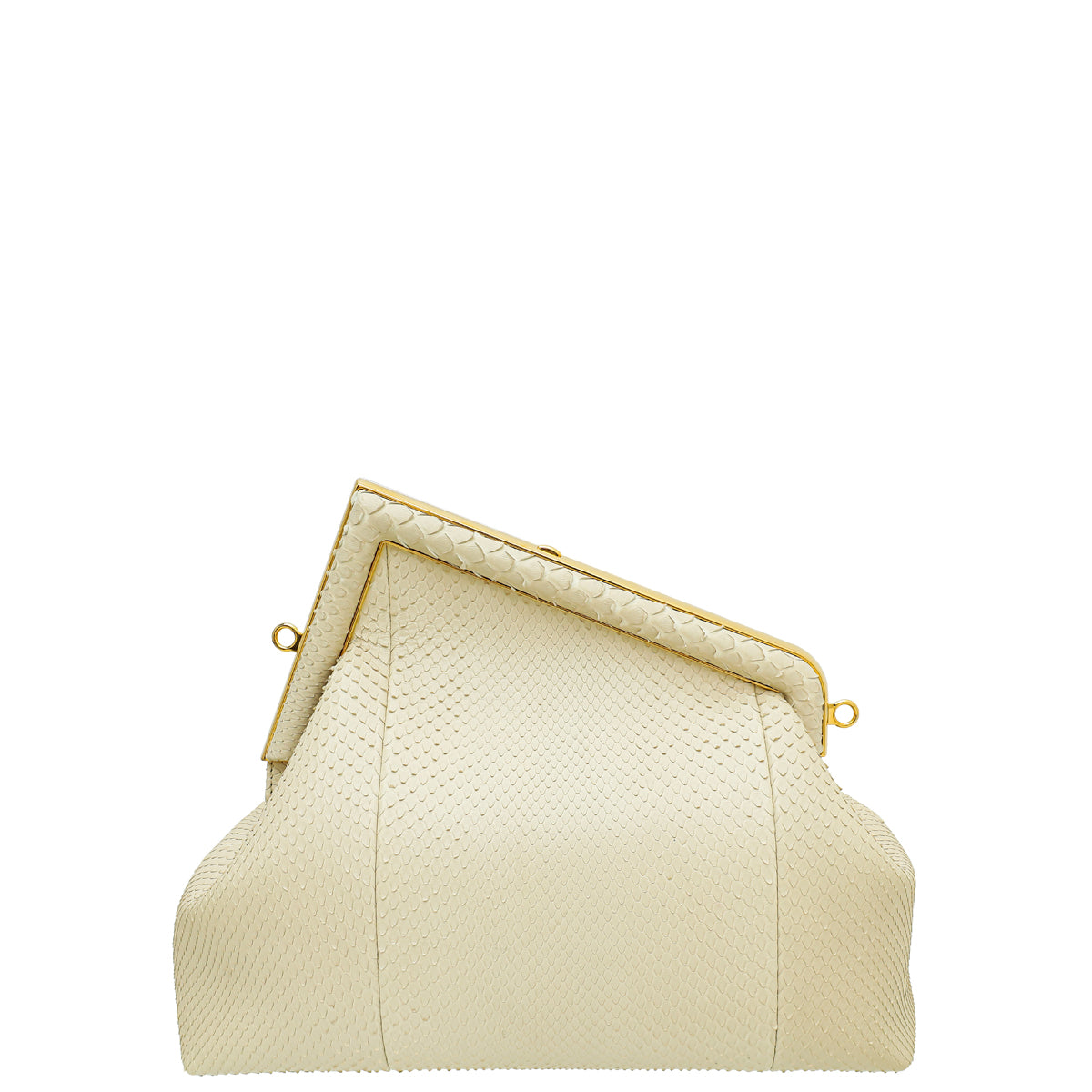 Fendi Vintage White "Fendi First" Python Medium Bag