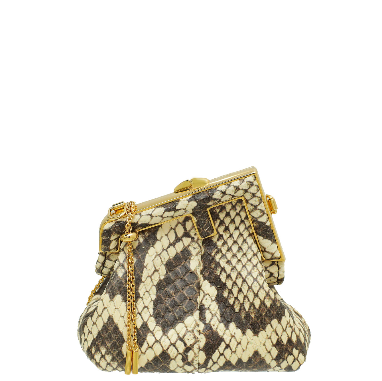 Fendi Bicolor Nano "Fendi First" Chain Charm Bag