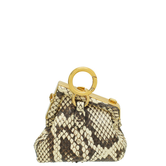 Fendi Bicolor Nano "Fendi First" Chain Charm Bag