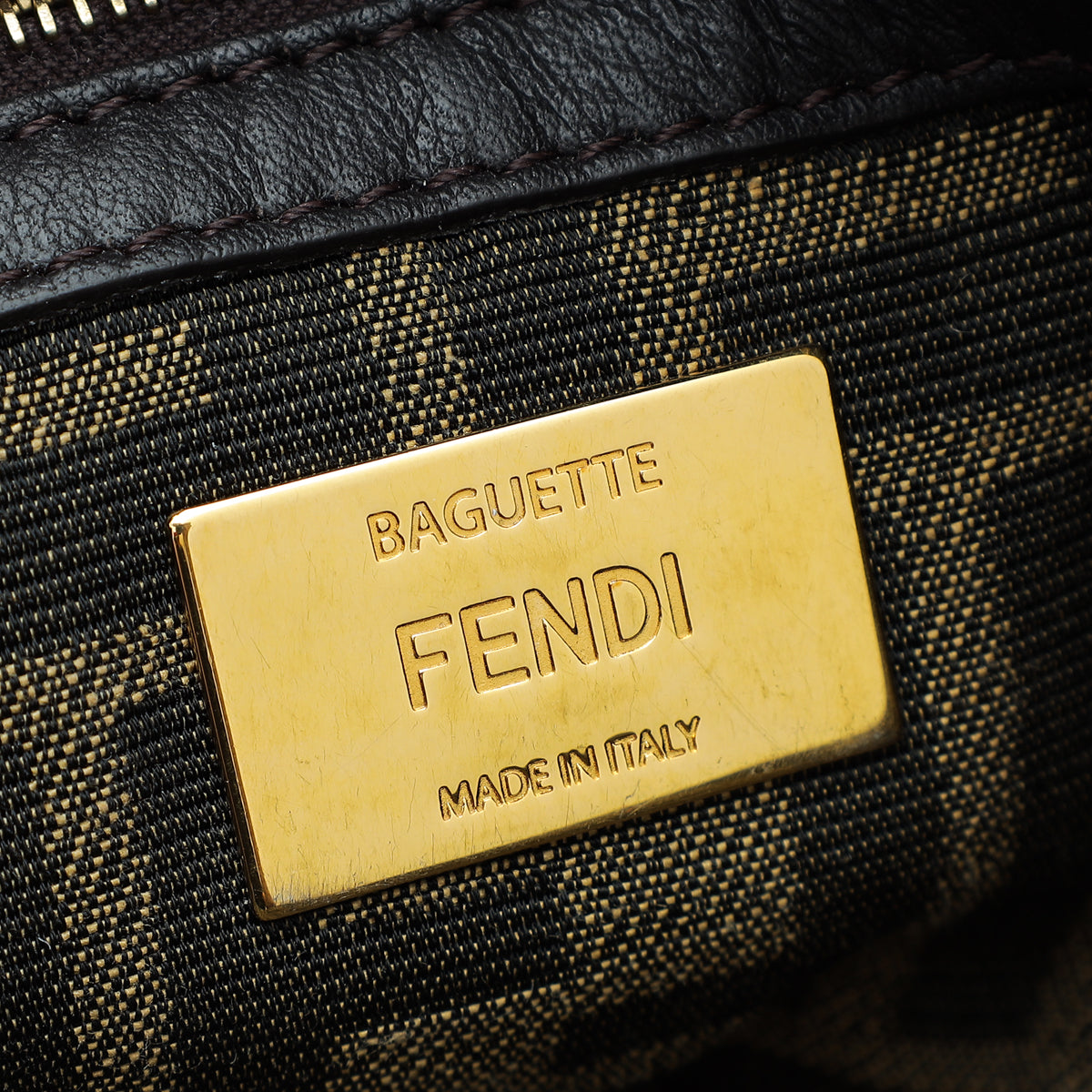 Fendi Bicolor FF Zucca Roma Baguette NM Medium Bag