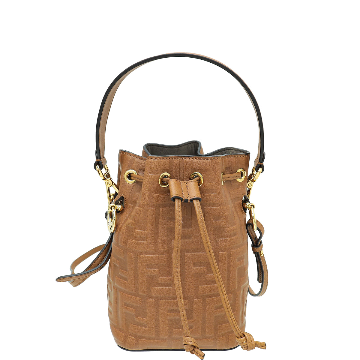 Fendi Brown Zucca Embossed Mon Tresor Mini Bag