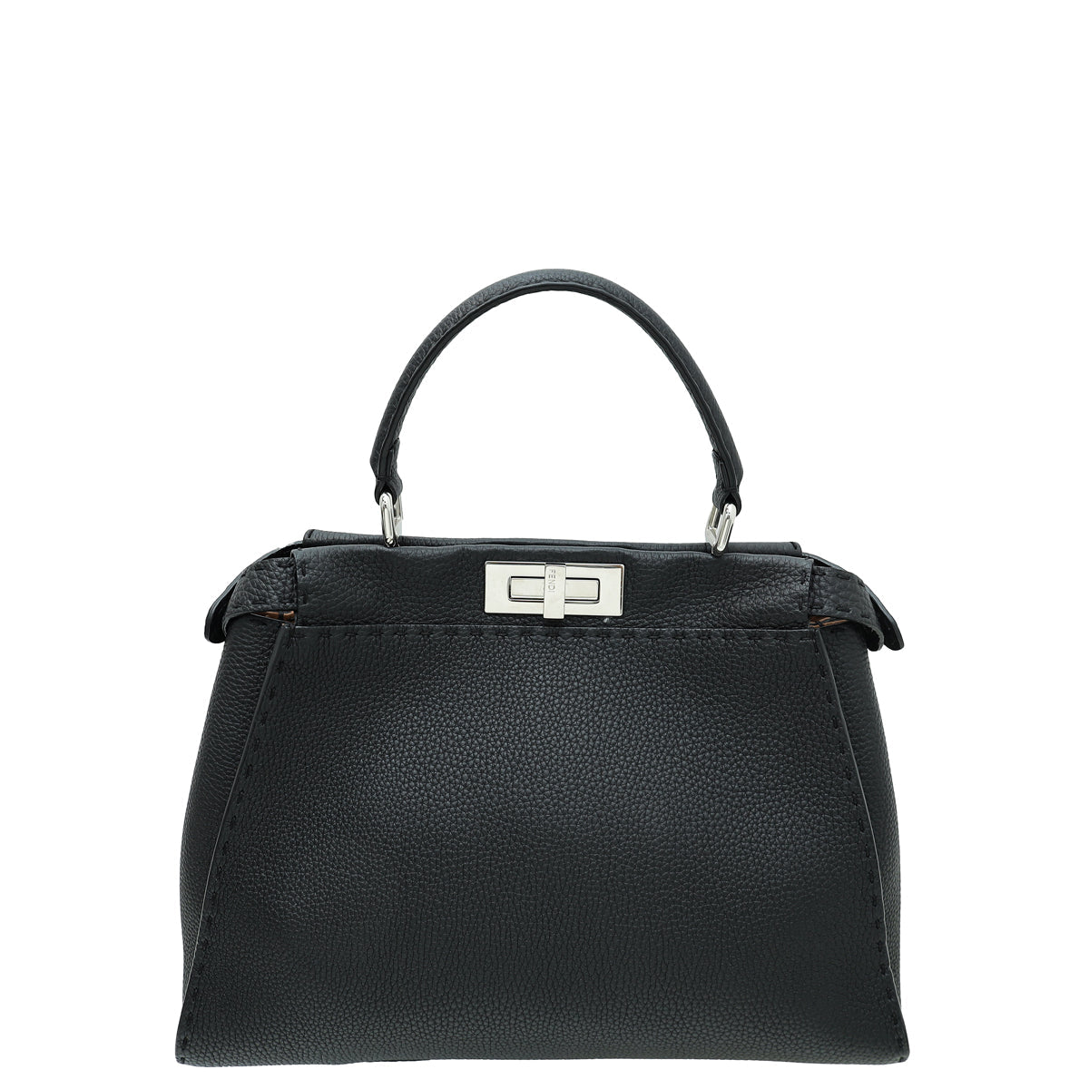 Fendi Black Selleria Peekaboo Regular Bag