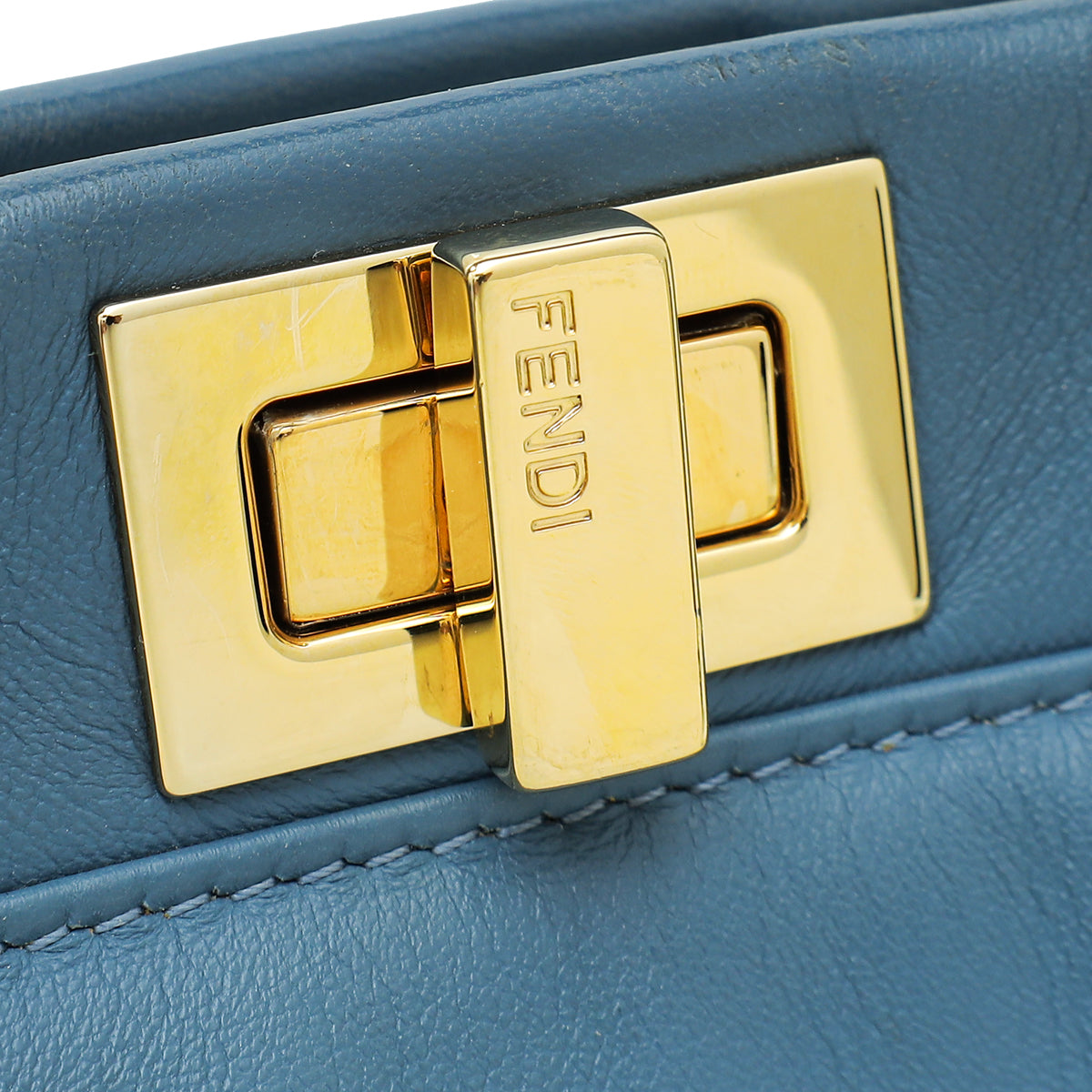 Fendi Blue Peekaboo Mini Bag