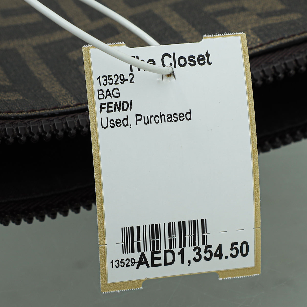 Fendi Tobacco FF Zucca Messenger Crossbody Bag