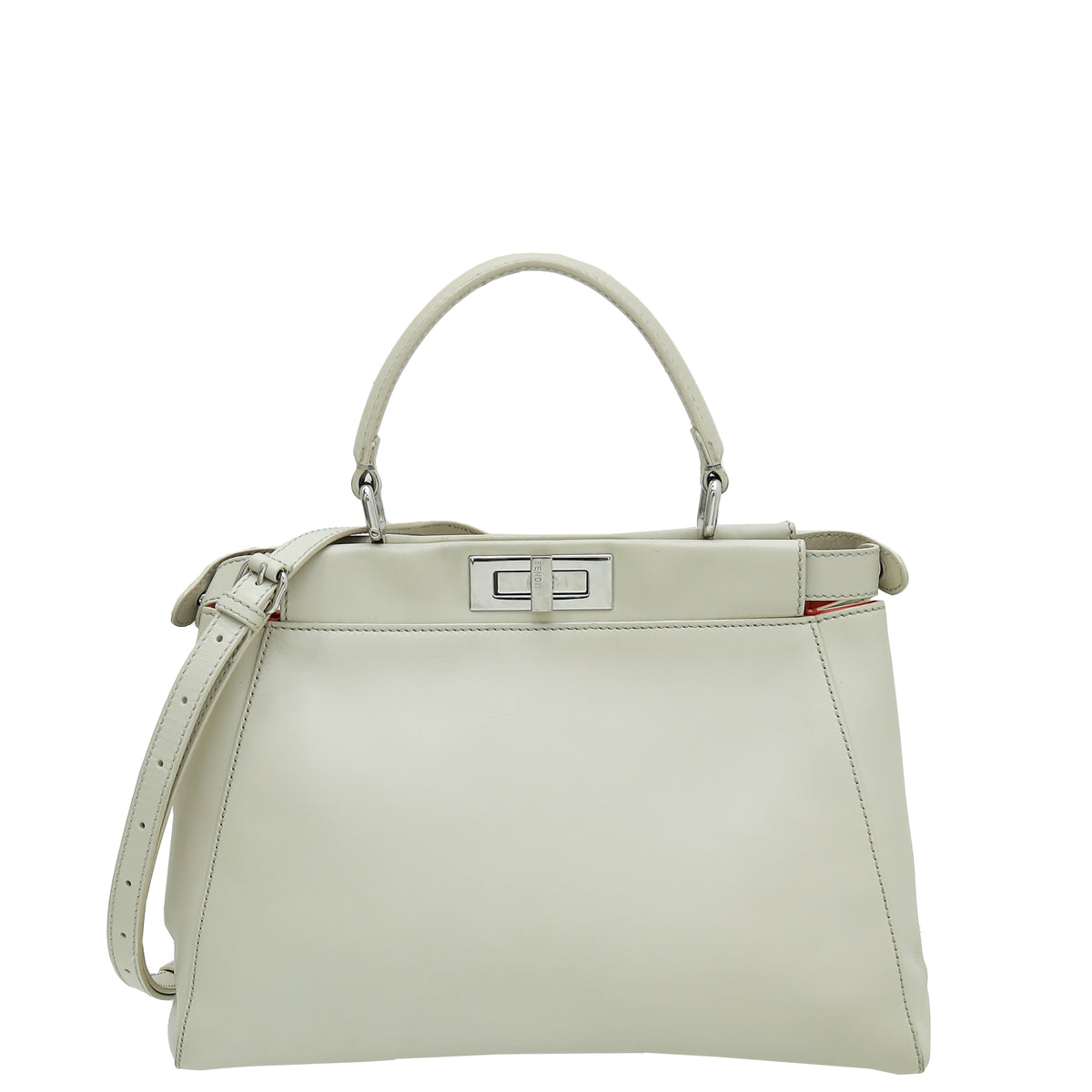 Fendi Cream Peekaboo Regular Bag