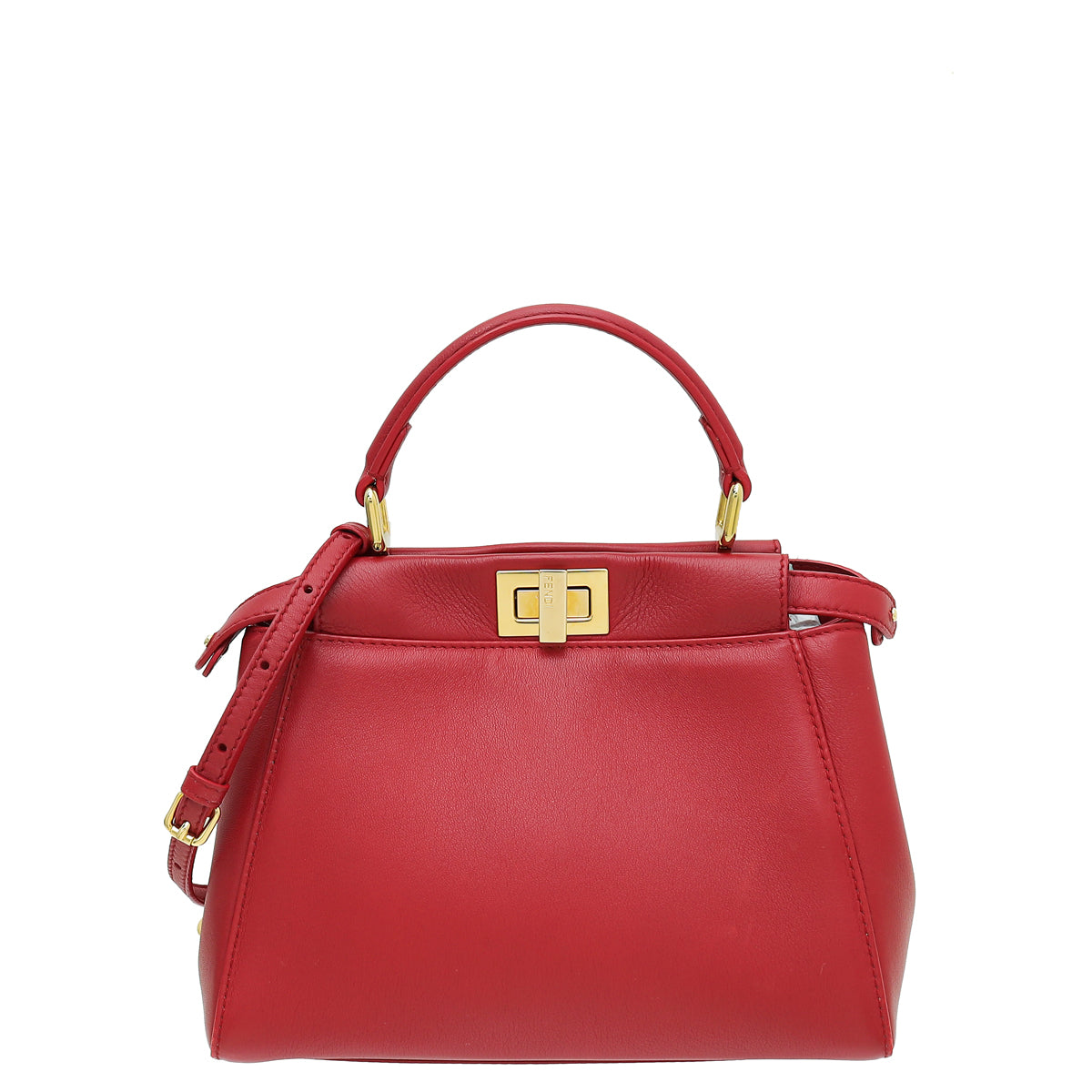 Fendi Red Peekaboo Mini Bag