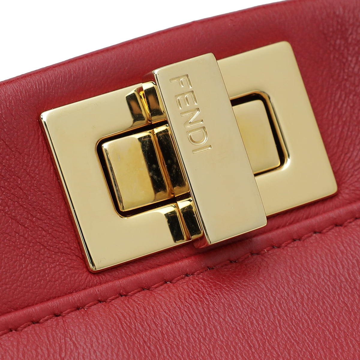 Fendi Red Peekaboo Mini Bag