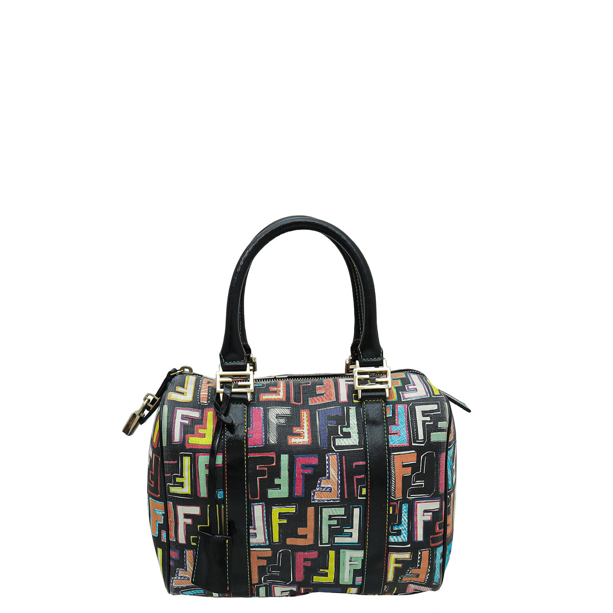 Fendi Multicolor Zucca Boston Small Bag