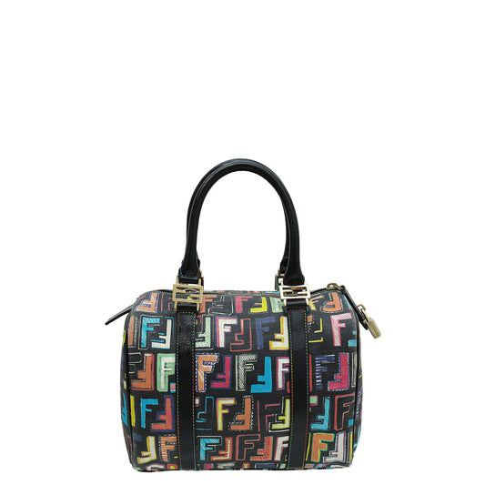 Fendi Multicolor Zucca Boston Small Bag