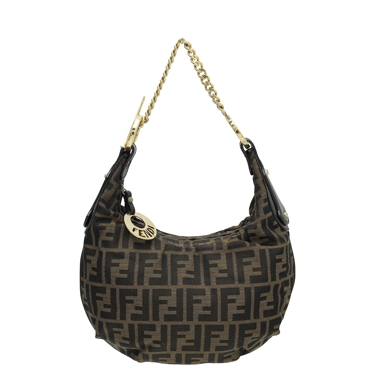 Fendi Tobacco Zucca Chef Chain Hobo Bag