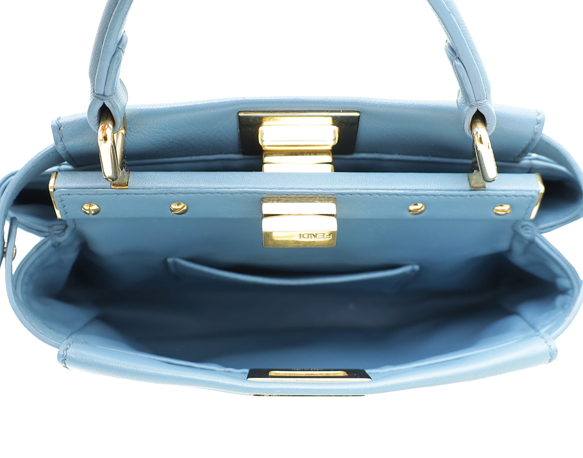 Fendi Blue Peekaboo Mini Bag