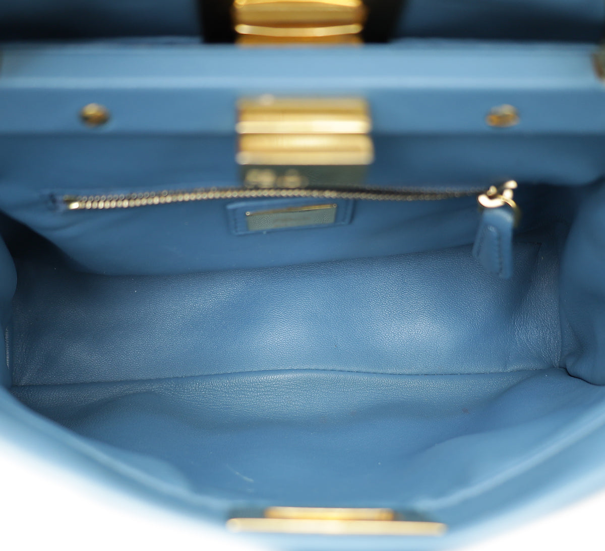 Fendi Blue Peekaboo Mini Bag