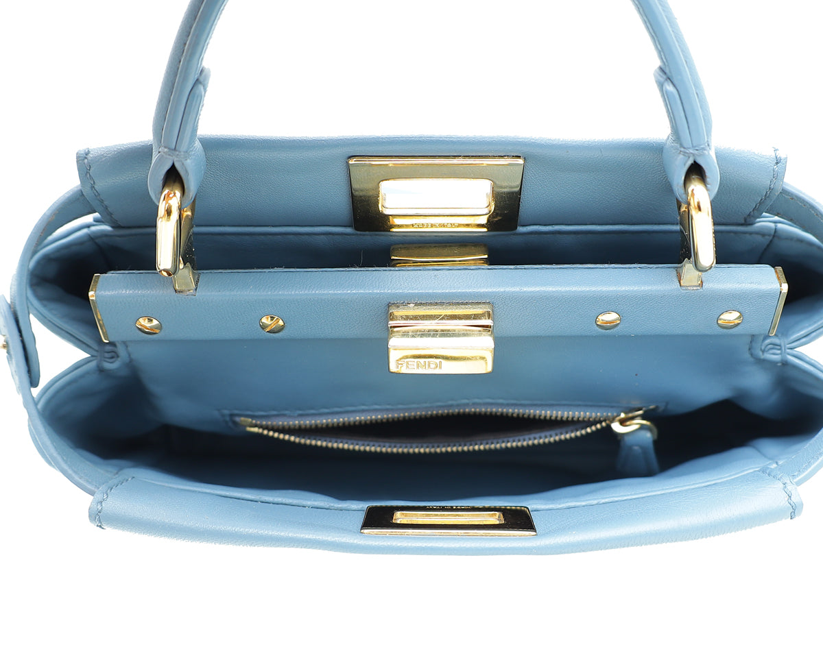 Fendi Blue Peekaboo Mini Bag