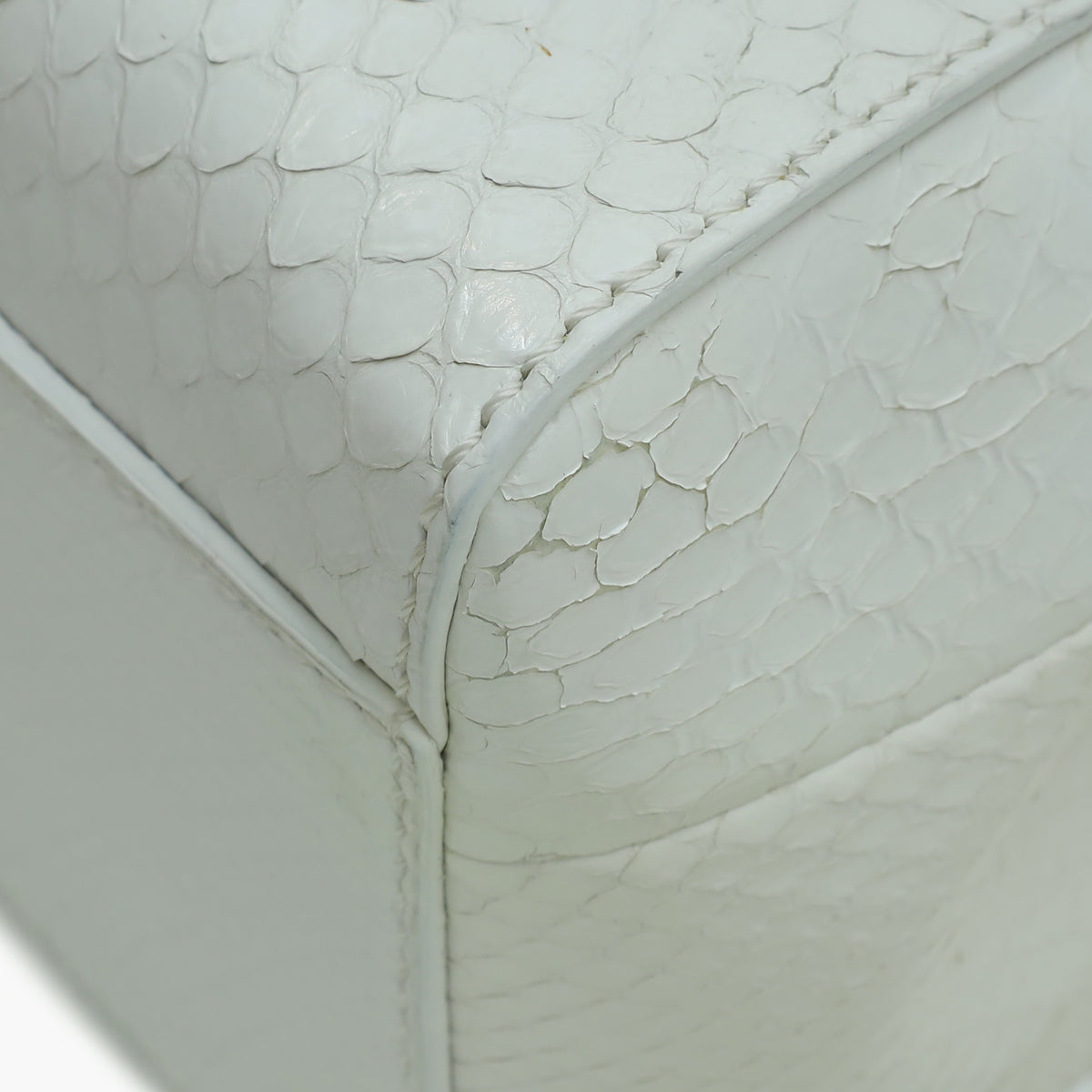 Fendi White Python Mini Peekaboo Bag