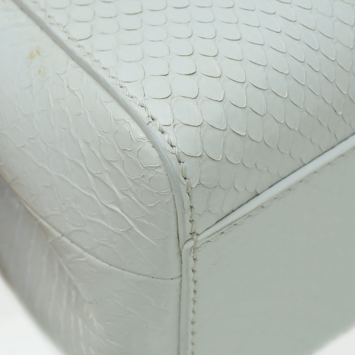 Fendi White Python Mini Peekaboo Bag