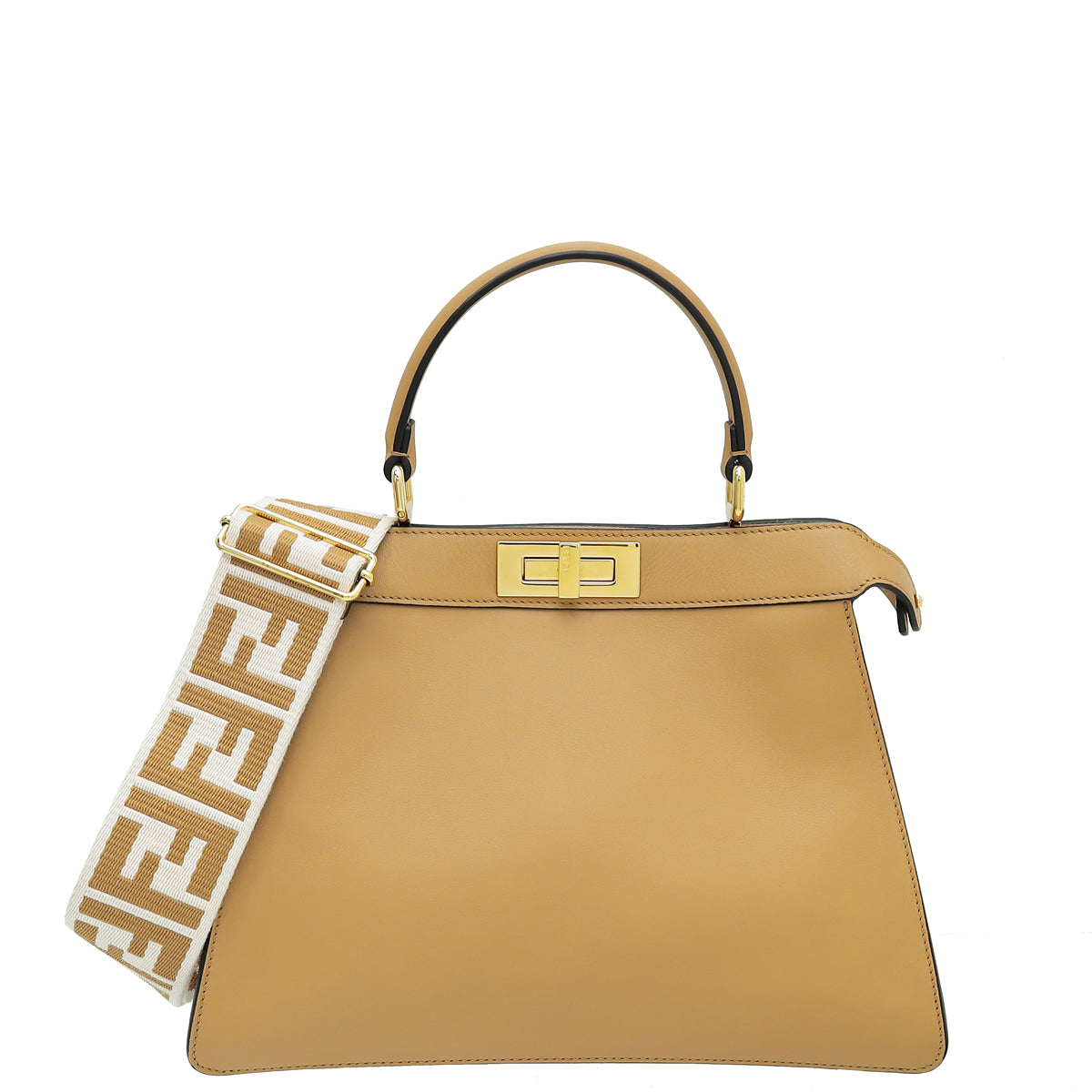 Fendi Dark Beige Peekaboo ISeeU Medium Bag