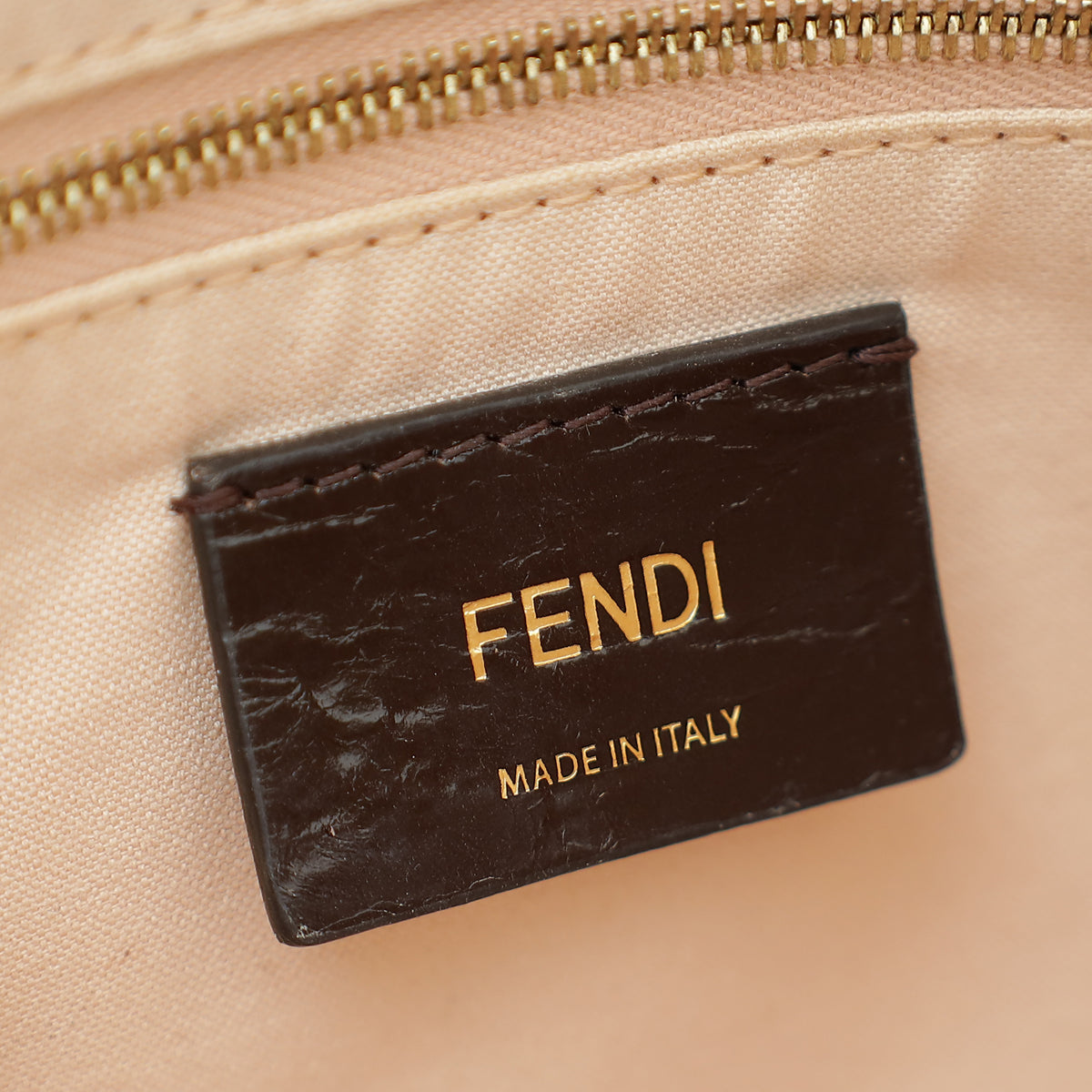 Fendi Beige Pequin Claudia Small Bag