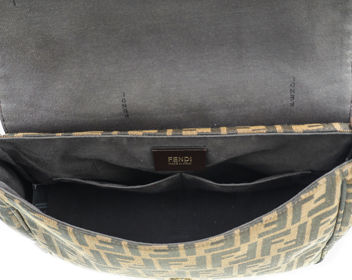 Fendi Tobacco Zucca Crossbody Large Messenger Bag