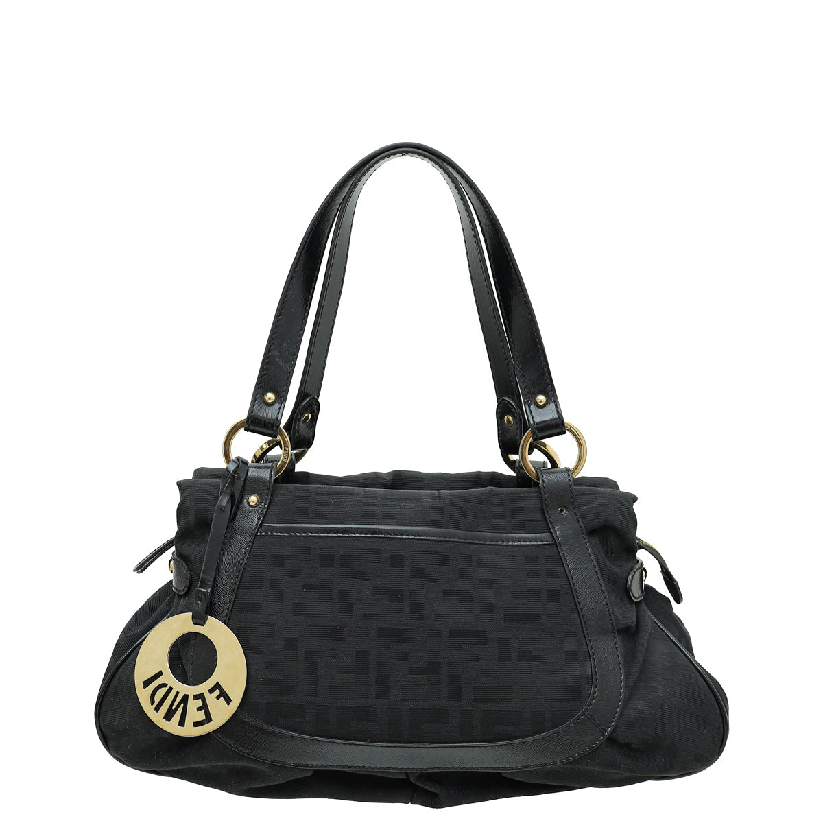 Fendi Black Zucca Chef Shopper Tote Medium Bag