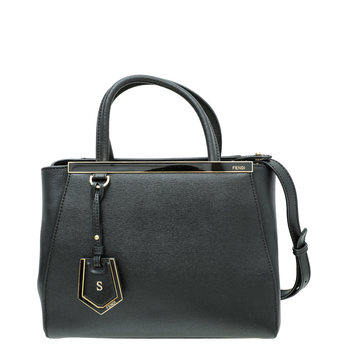 Fendi Black 2 Jours Petite Bag W/ S Initial