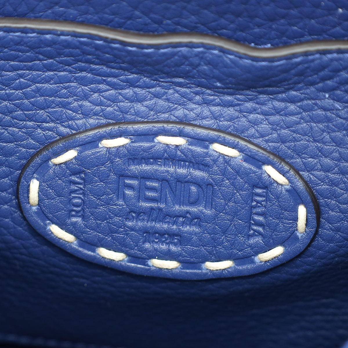 Fendi Blue ISeeU Selleria Peekaboo Small Bag