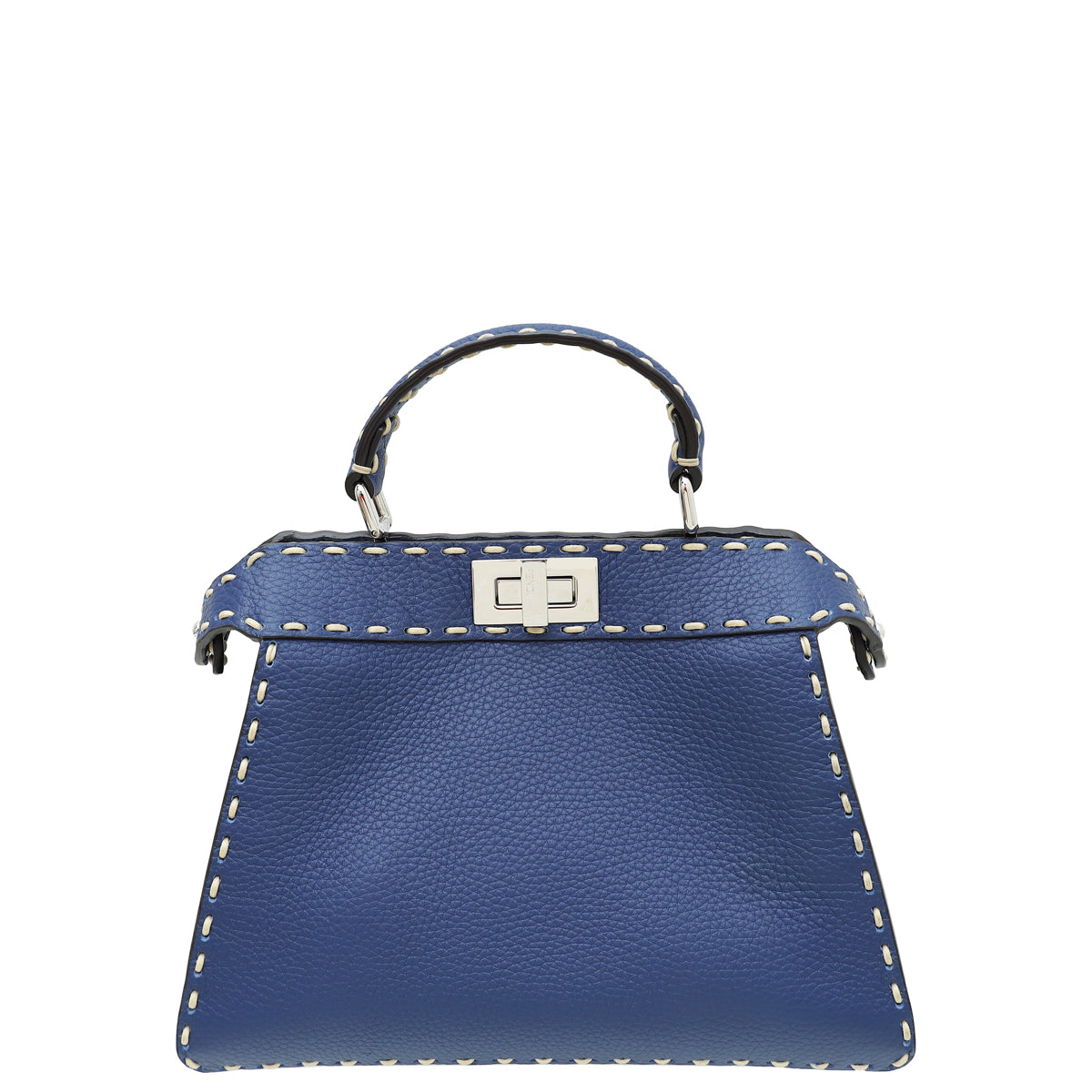 Fendi Blue ISeeU Selleria Peekaboo Small Bag