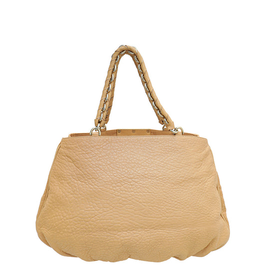 Fendi Beige Mia Large Shoulder Bag