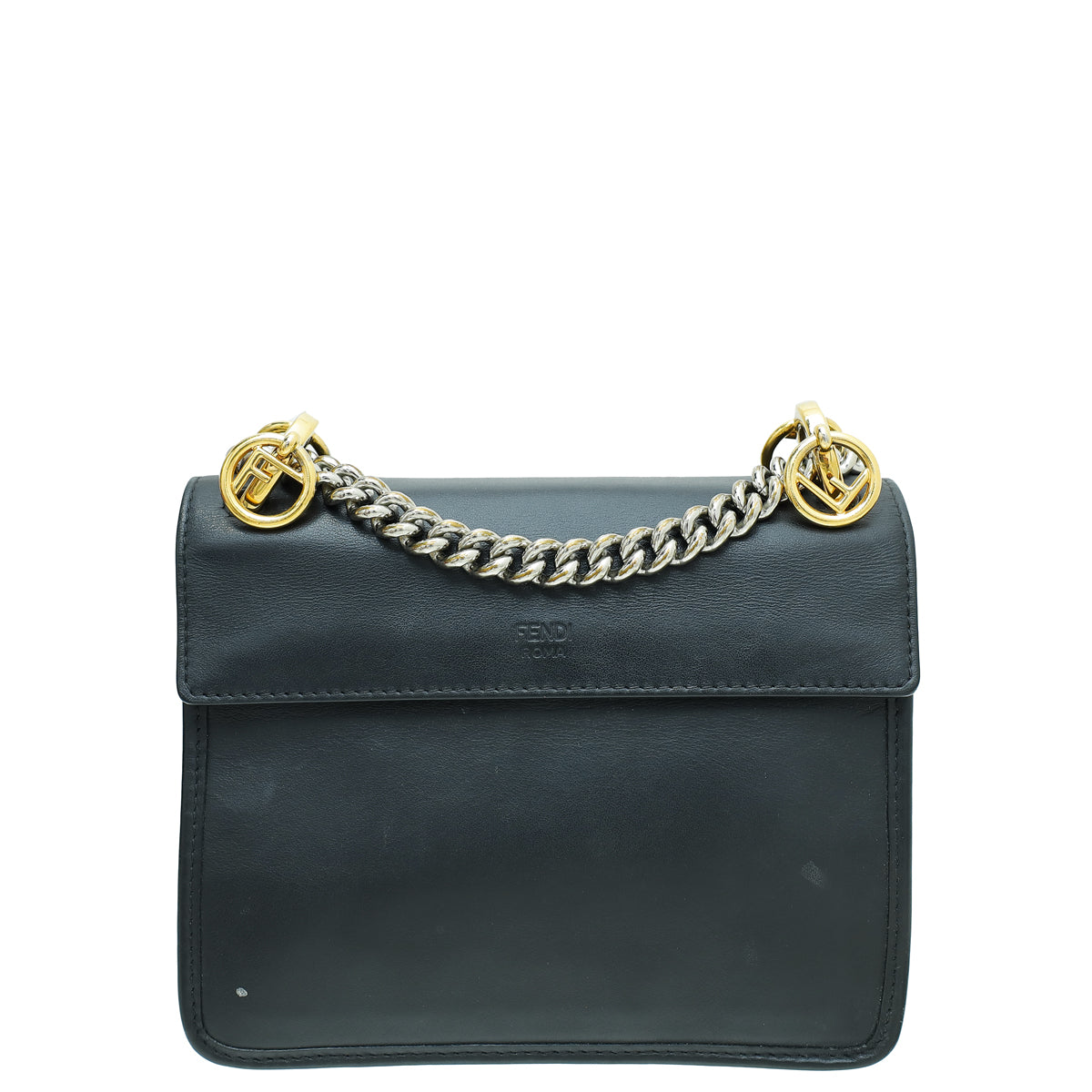 Fendi Bicolor Kan I Calfskin Velvet Small Bag