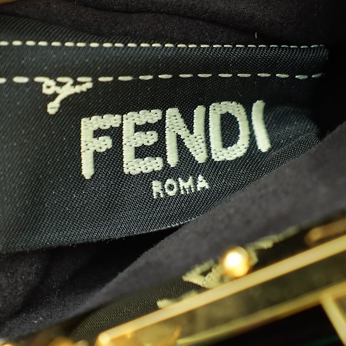 Fendi Black Multicolor Peekaboo Micro Bag