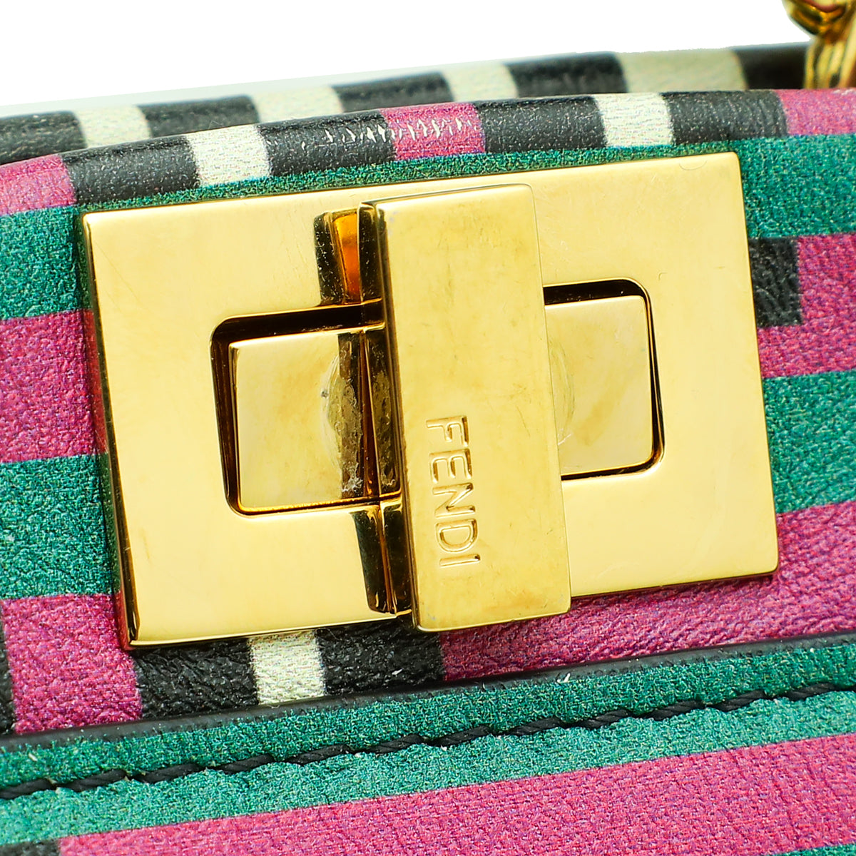 Fendi Black Multicolor Peekaboo Micro Bag