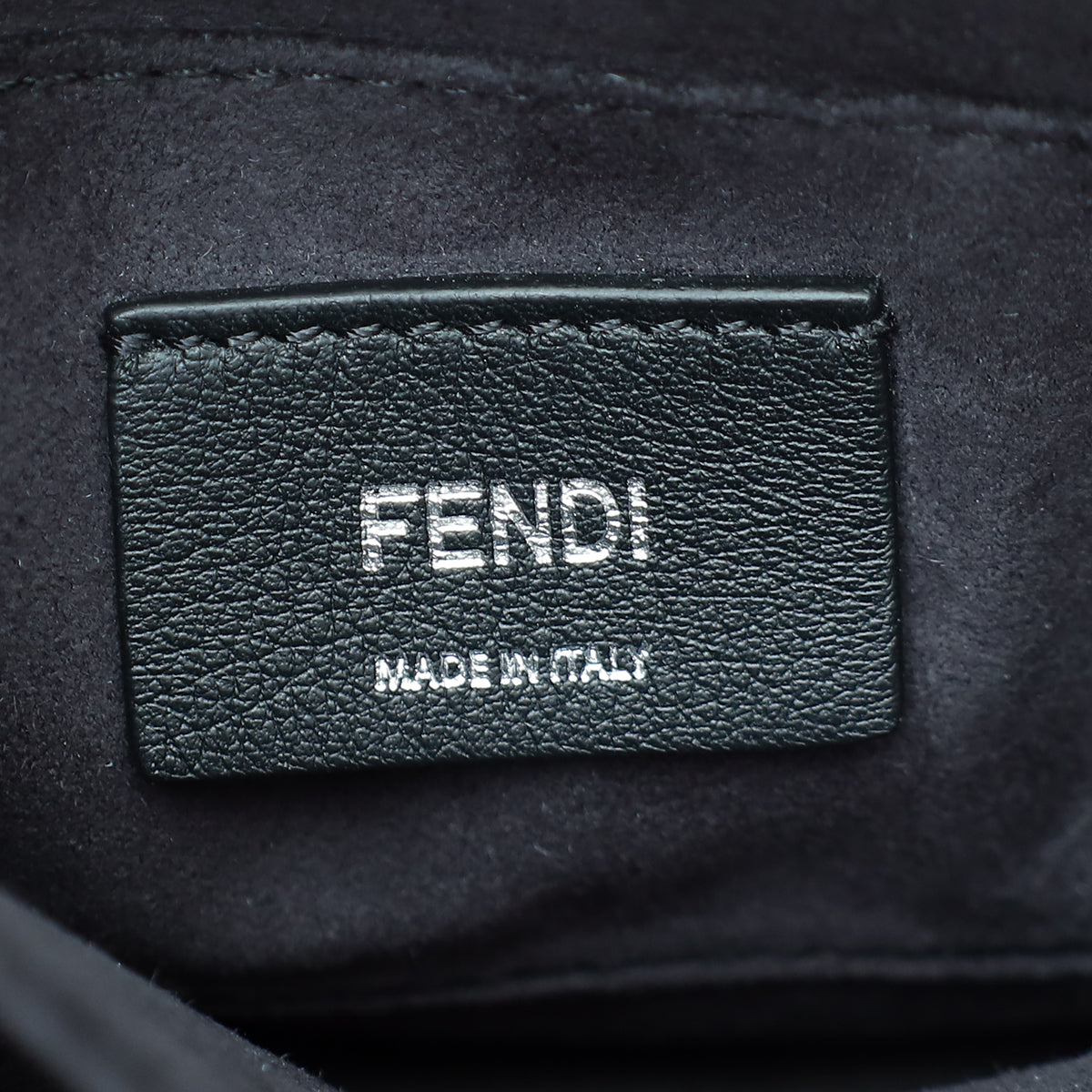 Fendi Black Kan I Stud Flap Small Shoulder Bag