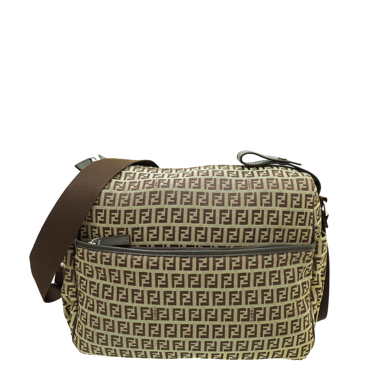 Fendi Brown Zucchino Diaper Bag w/ Changing Pad