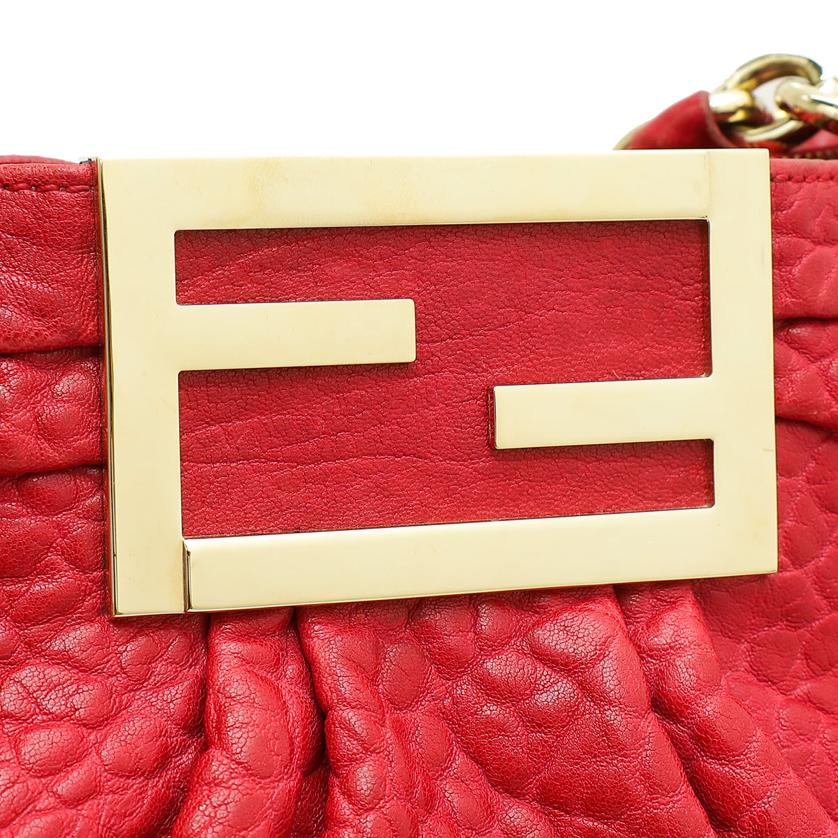 Fendi Red Mia Large Tote Bag