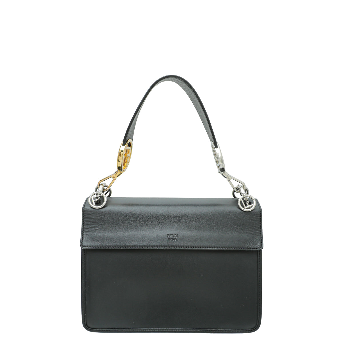 Fendi Bicolor Kan I F Velvet Flap Medium Bag