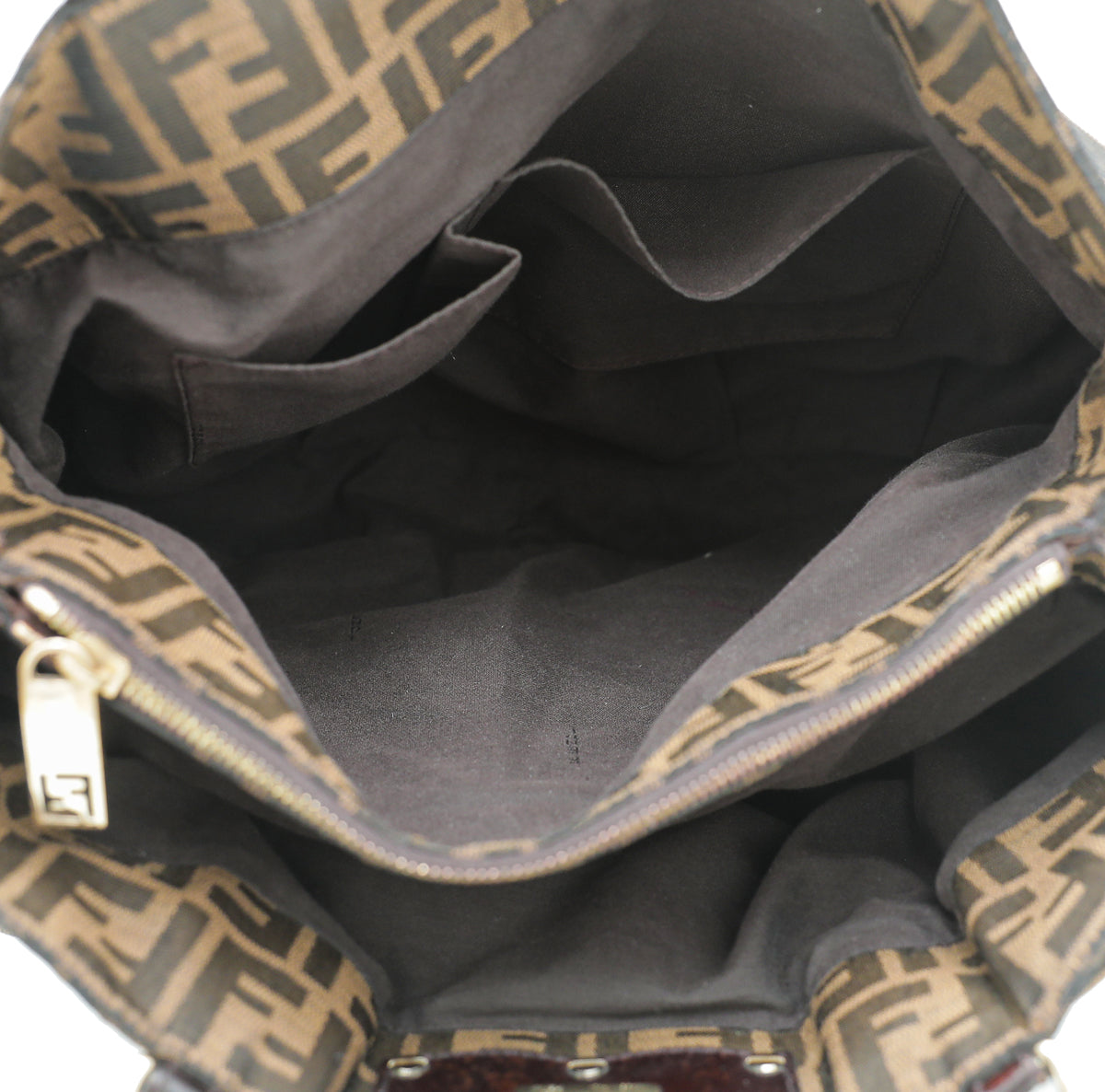 Fendi Tobacco Zucca Mia Large Tote Bag