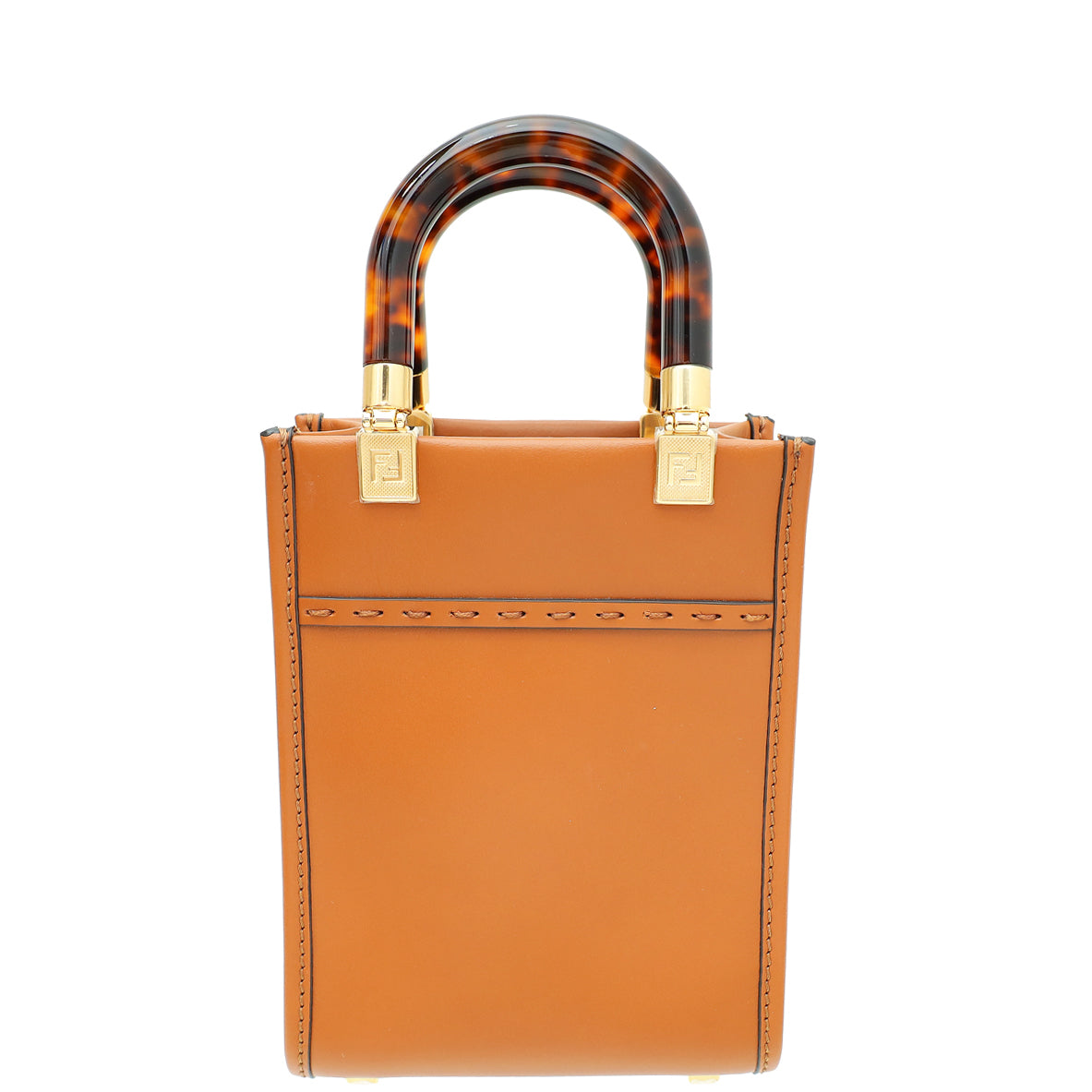 Fendi Brown Sunshine Mini Shopper Bag