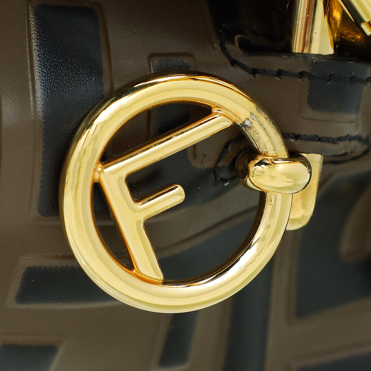 Fendi Bicolor FF Zucca Embossed Mon Tresor Mini Bucket Bag