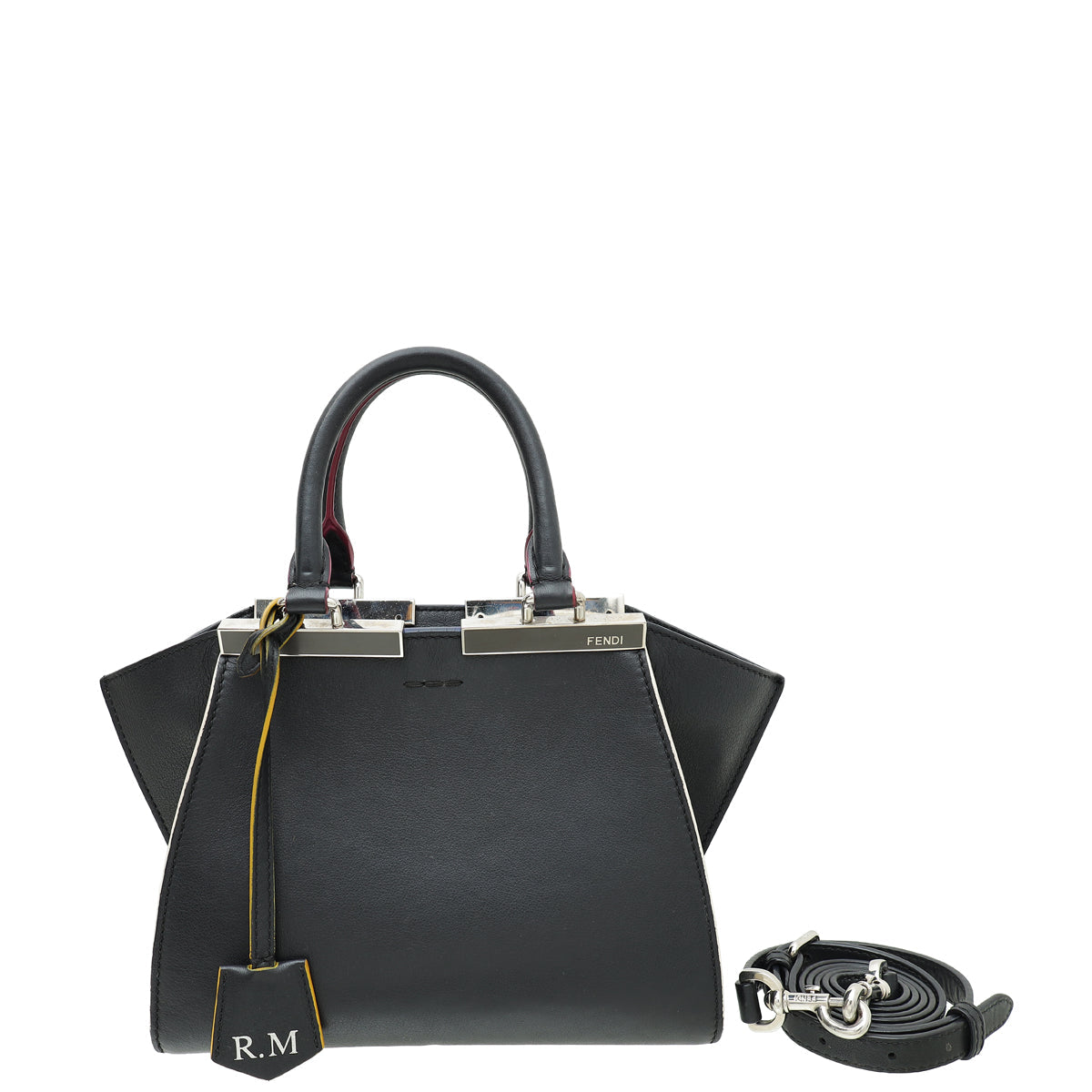 Fendi Black 3 Jours Petite Bag W/ R.M Initials