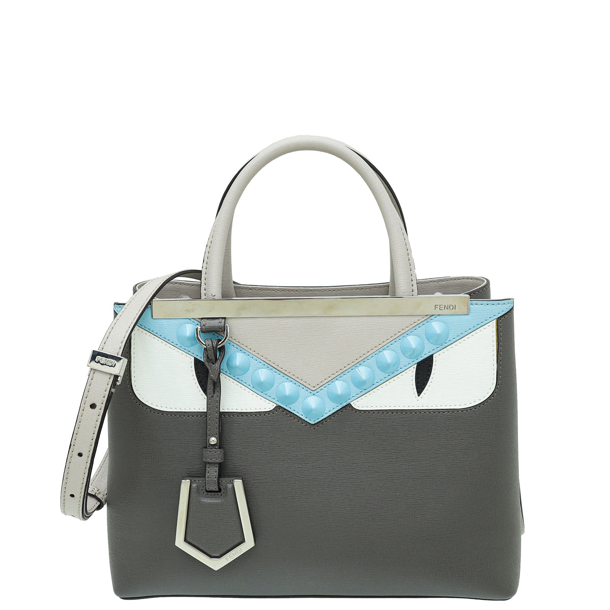 Fendi Dark Grey 2 Jours Monster Eyes Petite Bag