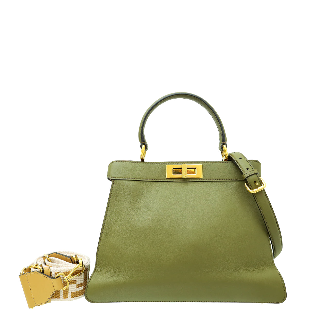 Fendi Avocado Green ISeeU Peekaboo Medium Bag