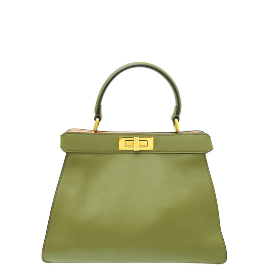 Fendi Avocado Green ISeeU Peekaboo Medium Bag