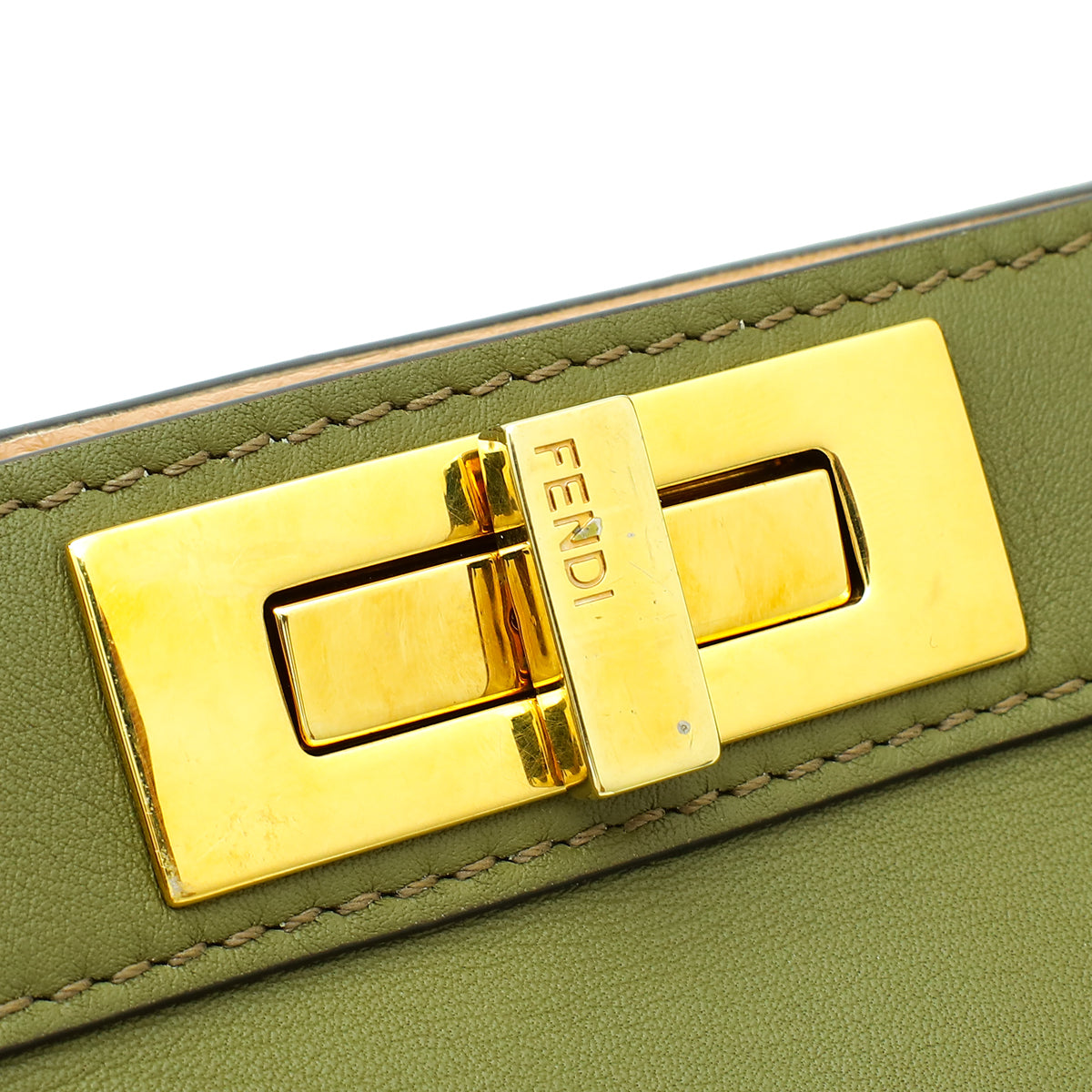 Fendi Avocado Green ISeeU Peekaboo Medium Bag