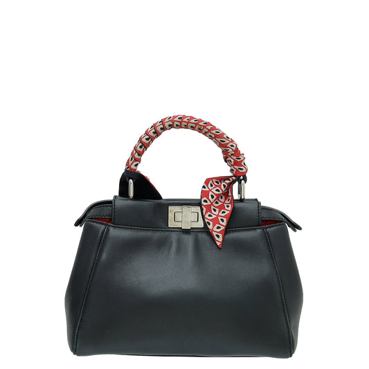 Fendi Black Peekaboo Bag W/ Twilly