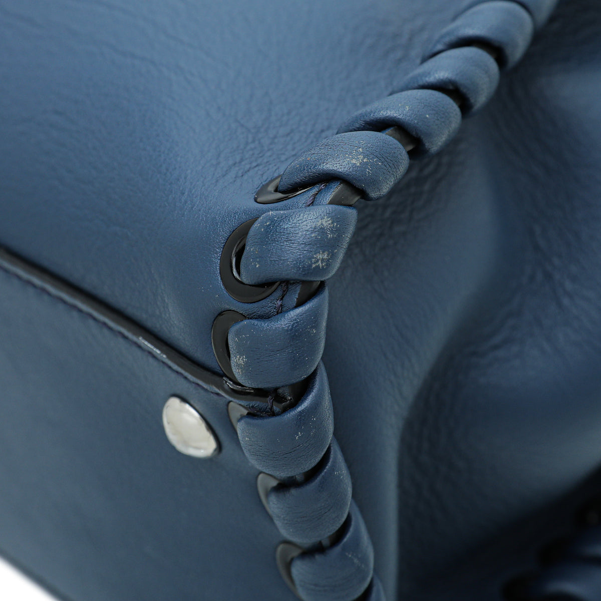 Fendi Blue Whipstitch Peekaboo RegularBag