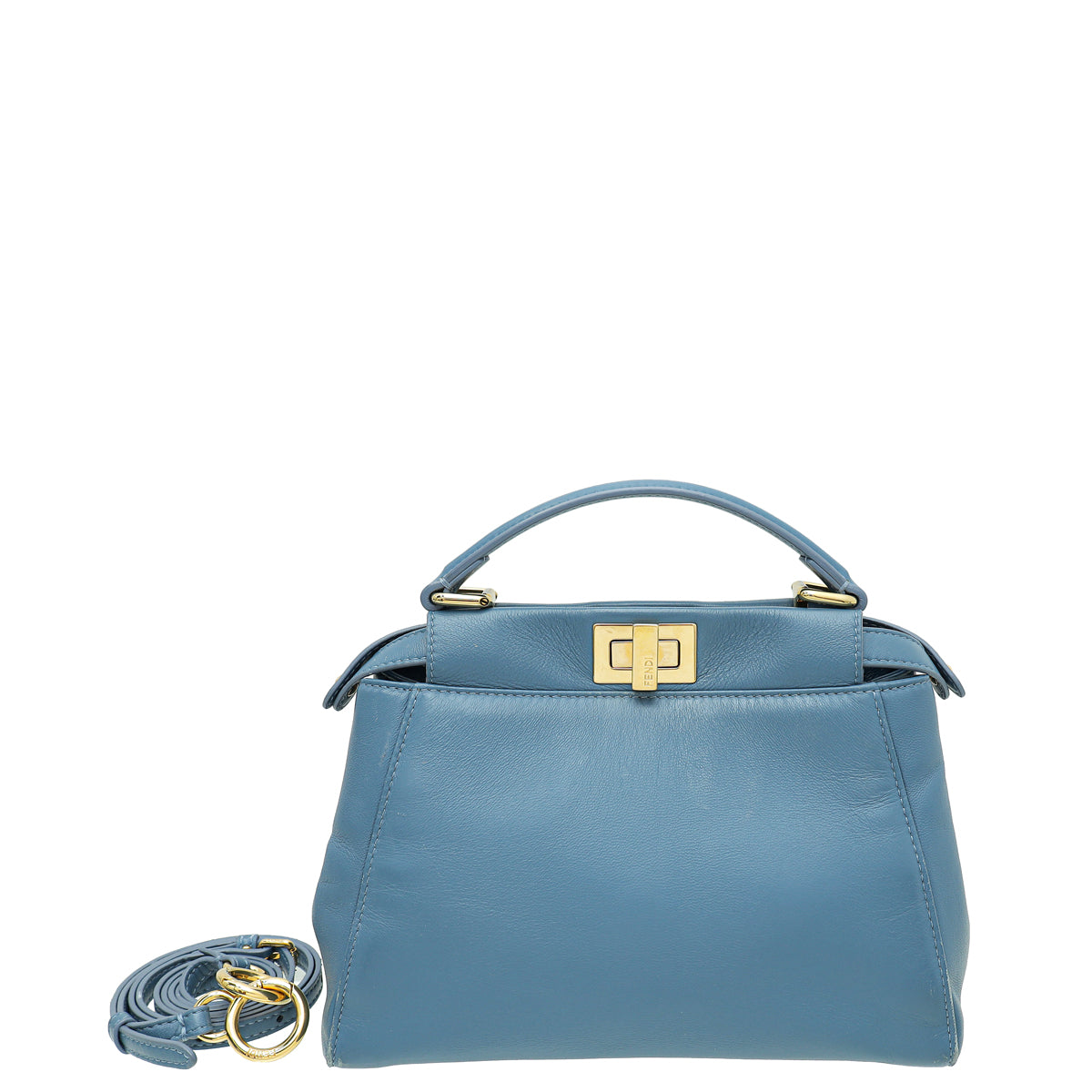 Fendi Blue Peekaboo Mini Bag