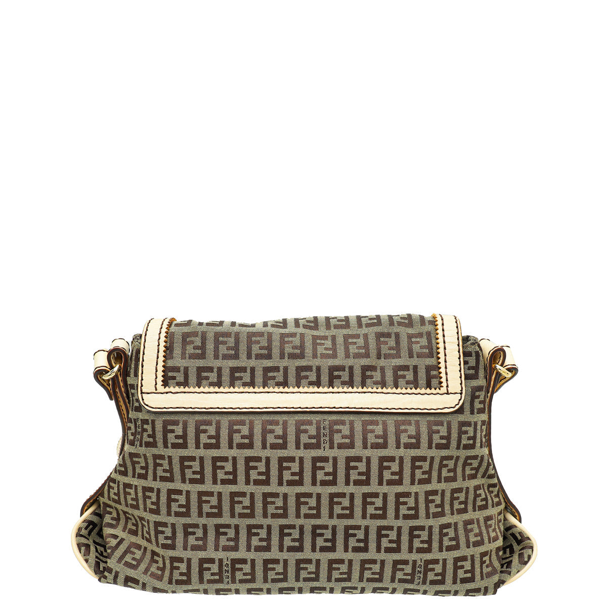 Fendi Bicolor Zucchino Flap Shoulder Bag